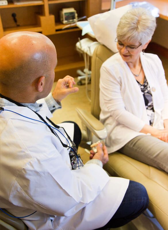 dr nick talking with patient